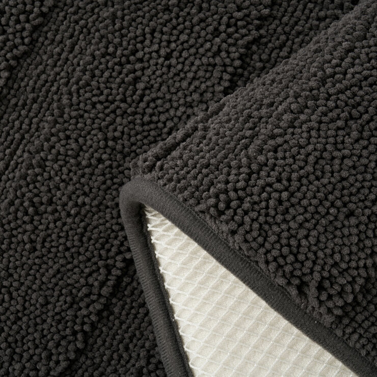 Evergrace Home Chenille Memory Foam Bath Mat in Grey, 61 x 91 cm