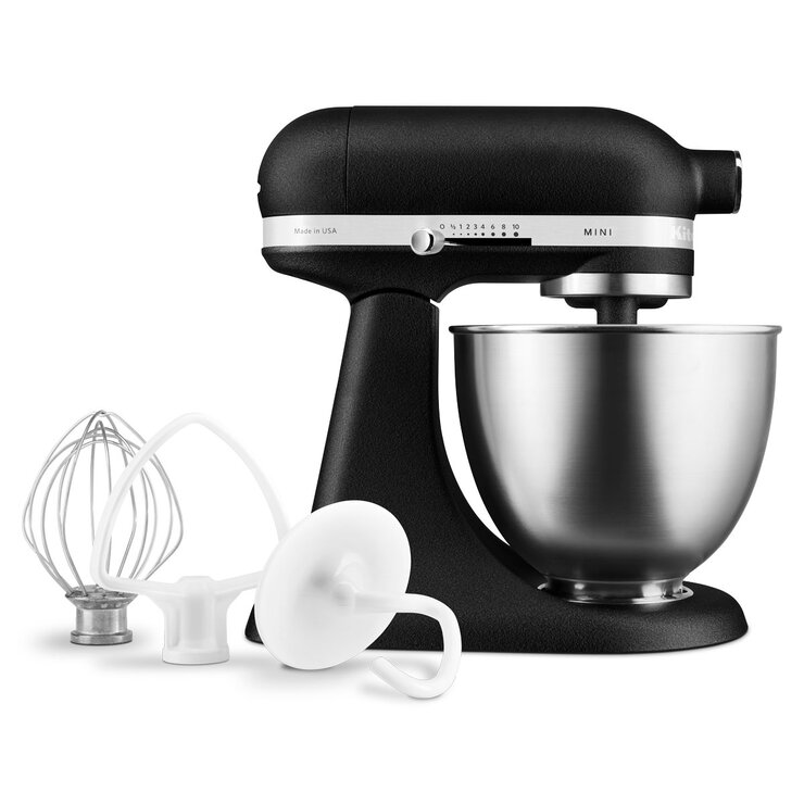 KitchenAid Mini Stand Mixer 3.3L in Matte Black, 5KSM3311XBBM