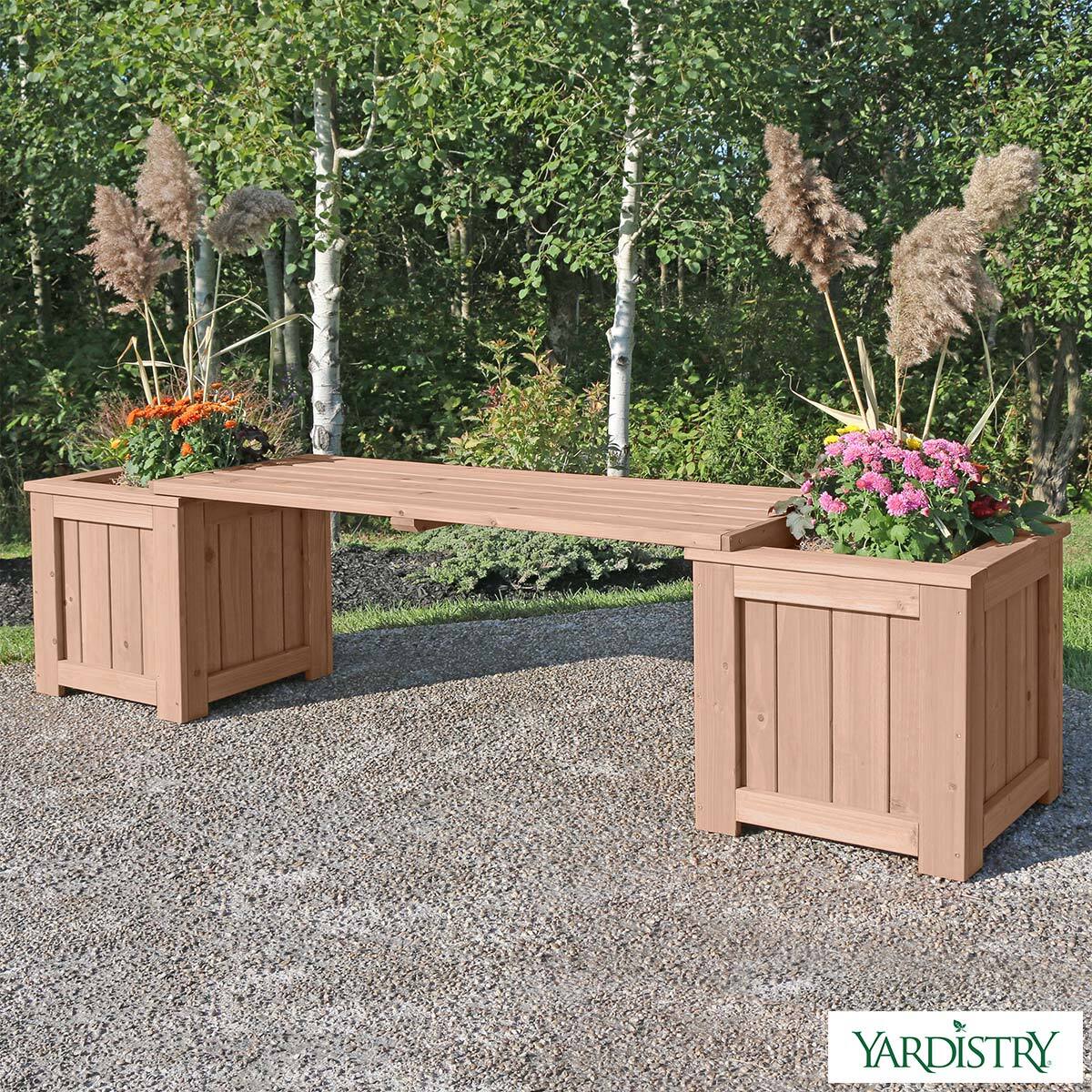 Yardistry 6ft 6 2m Cedar Wood Planter Bench Costco Uk