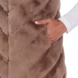 Weatherproof Ladies Faux Fur 3/4 Vest