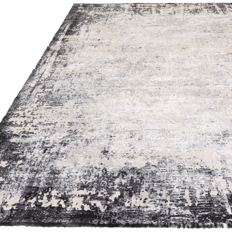 Kuza Border Grey Rug, 200 x 290 cm
