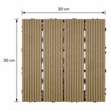 Golden Select Light Brown WPC Deck Tiles - 0.72m² Per Pack Golden Select Light Brown WPC Deck Tiles - 0.72m² Per Pack