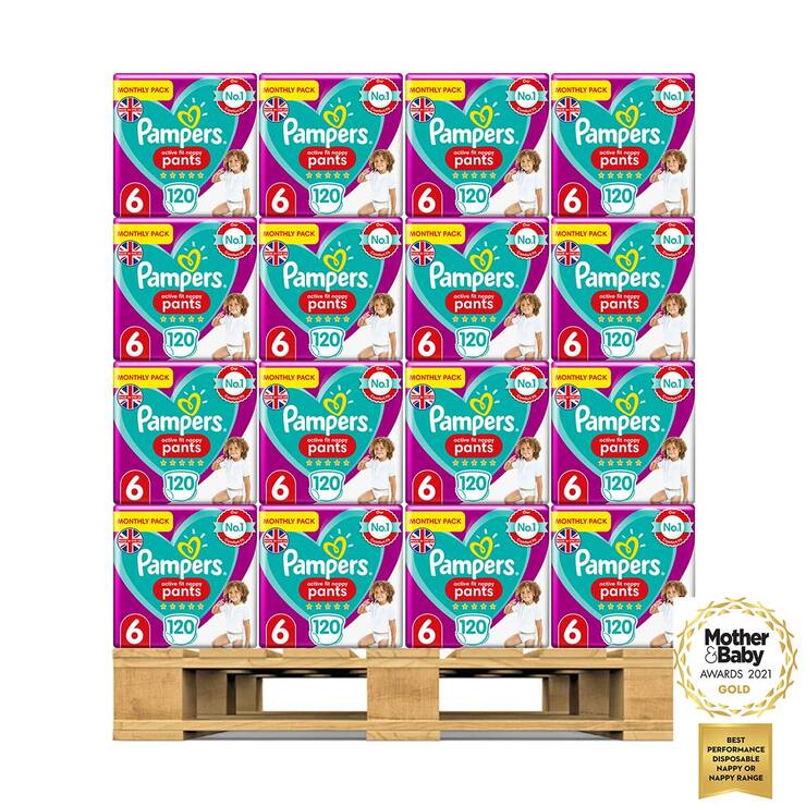 Pampers Active Fit Nappy Pants Size 6, 40 x Monthly 120 Pack Pampers Active Fit Nappy Pants Size 6, 40 x Monthly 120 Pack