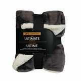 Life Comfort Ultimate Faux Fur Grey Throw, 152 x 177 cm