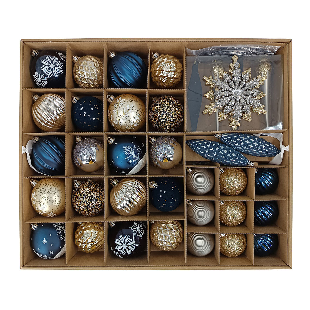 Shatter Resistant Christmas Ornaments - 80 pack