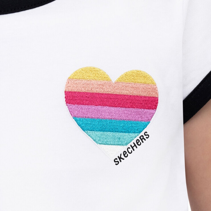 Skechers Kids Tee & Short 3 Piece Set in White, 2-3 Years