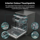 Hisense HS673A90XUK, 16 Place Settings Dishwasher, A Rated in Silver
