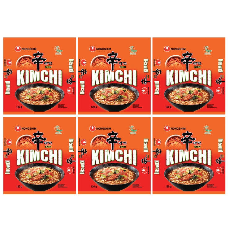 Nongshim Kimchi Noodles, 6x120g Nongshim Kimchi Noodles, 6x120g
