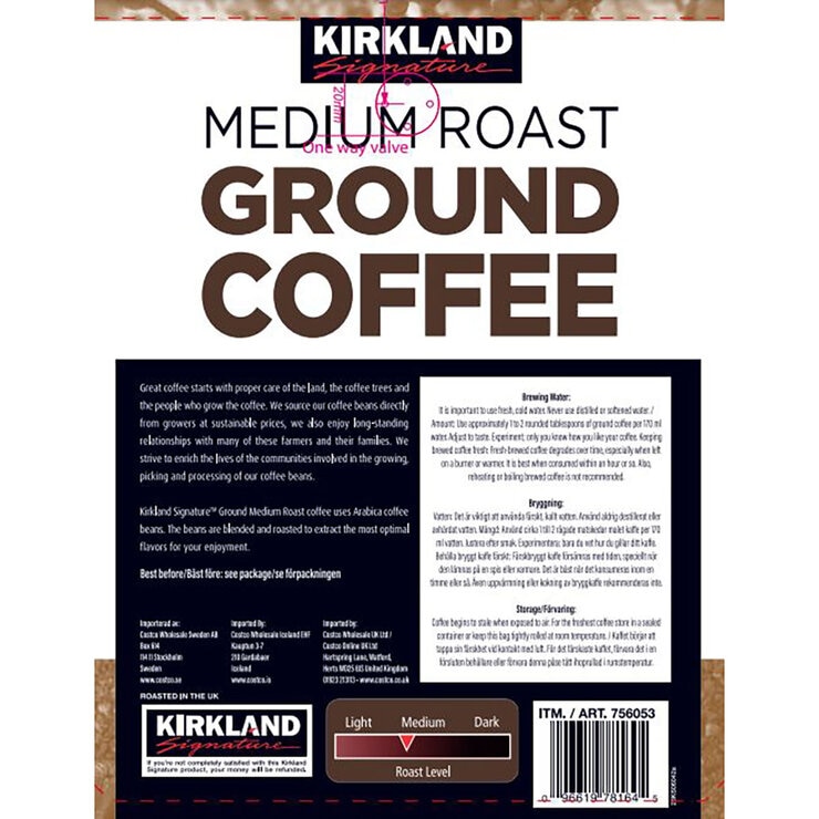 Kirkland Signature Ground Coffee Medium Roast, 1.13kg Kirkland Signature Ground Coffee Medium Roast, 1.13kg