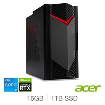 Acer Nitro N50, Intel Core i5, 16GB RAM, 1TB SSD, NVIDIA GeForce RTX 3060, Gaming Desktop PC, DG.E3GEK.006