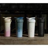 BlenderBottle Strada Stainless Steel Shaker Bottle, 740ml, 2 Pack in 2 Colour Sets