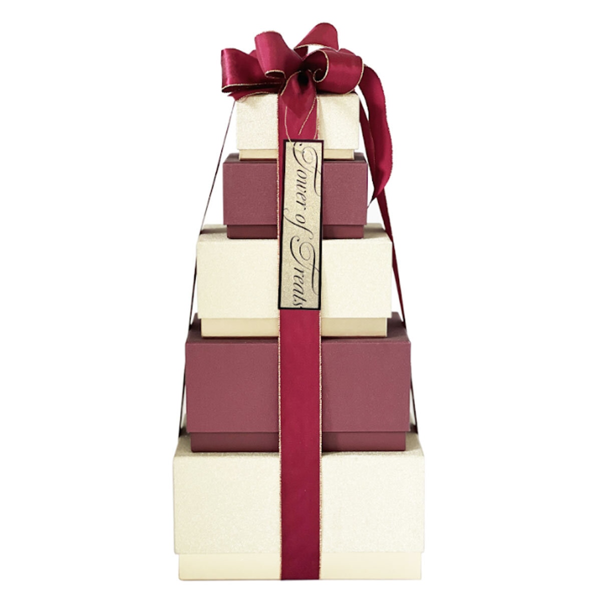 Festive Tower of Treats in Gold Design, 2.2kg