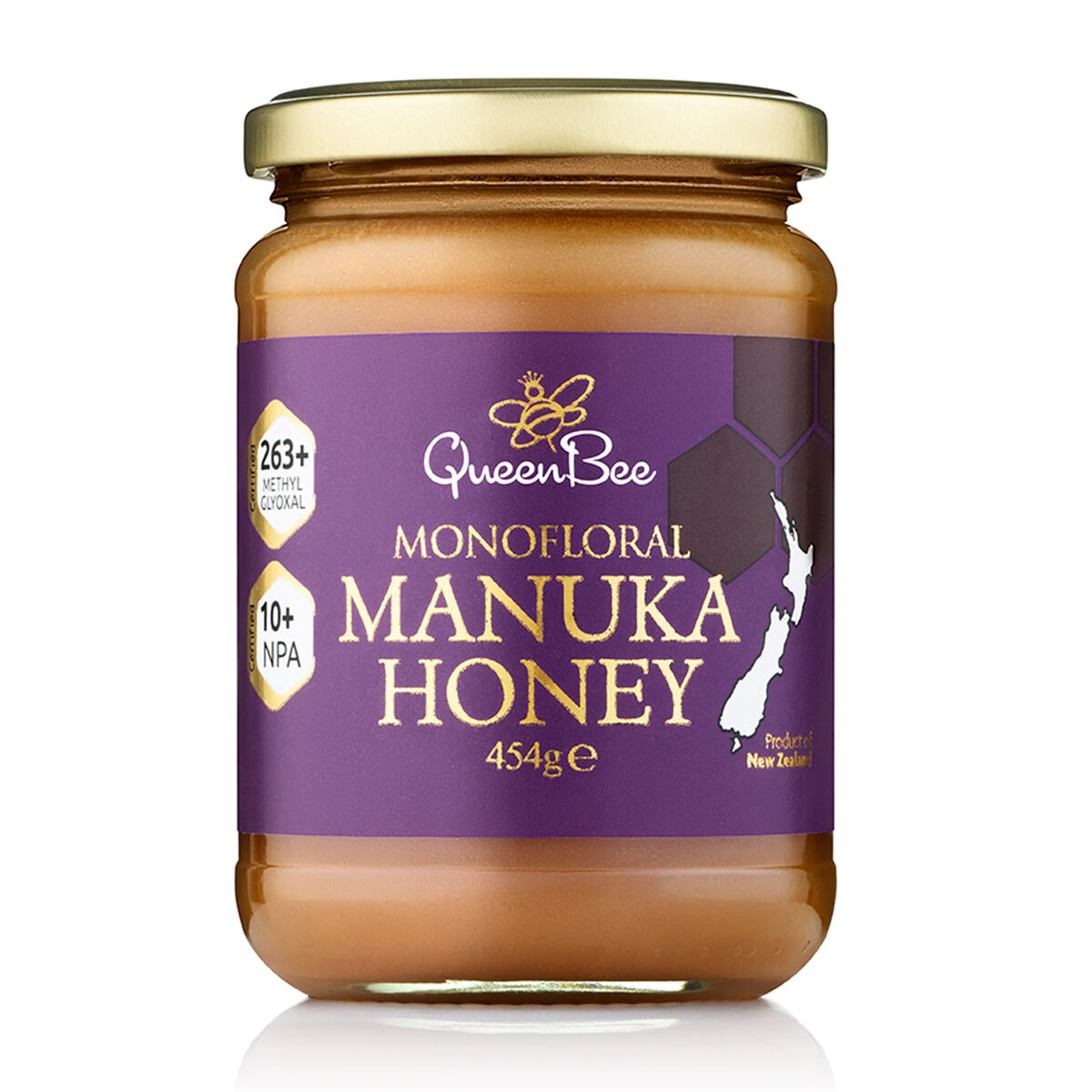 Queen Bee Monofloral Manuka Honey MGO 263+, 454g