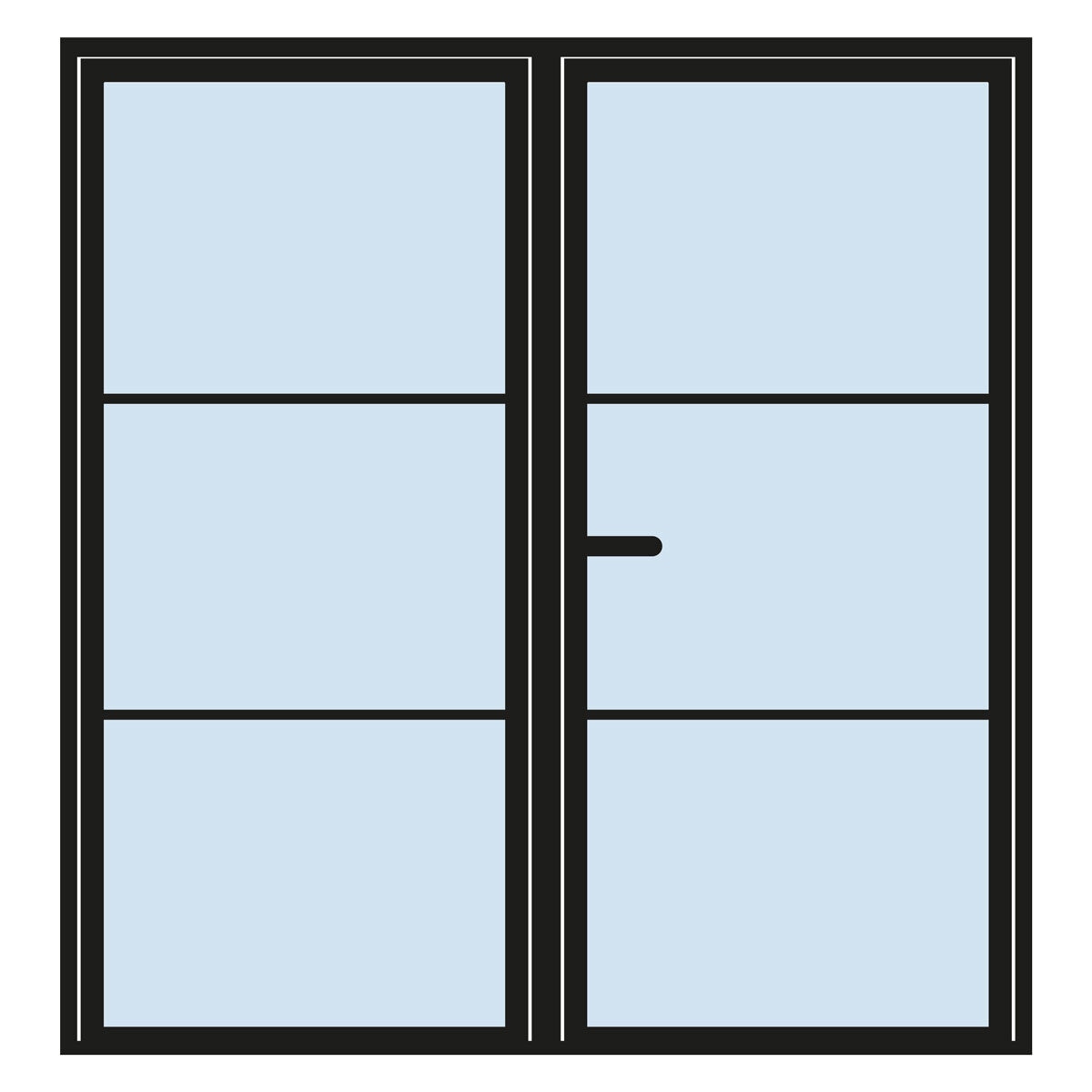 Mustang Heritage Aluminium Internal Double Door with Installation