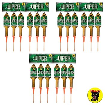 Black Cat Viper Rockets, 18 Pack