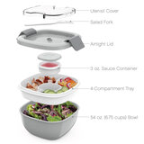 Grey Salad Box Lifestyle showing compartments