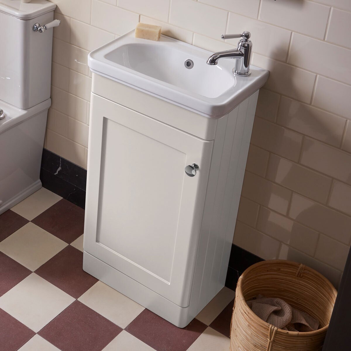 Tavistock Ashby Cloakroom 46.4 cm Floor Mounted Vanity Unit in White