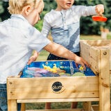 Lifestyle image of a child playing with the water table Lifestyle image of a child playing with the water table