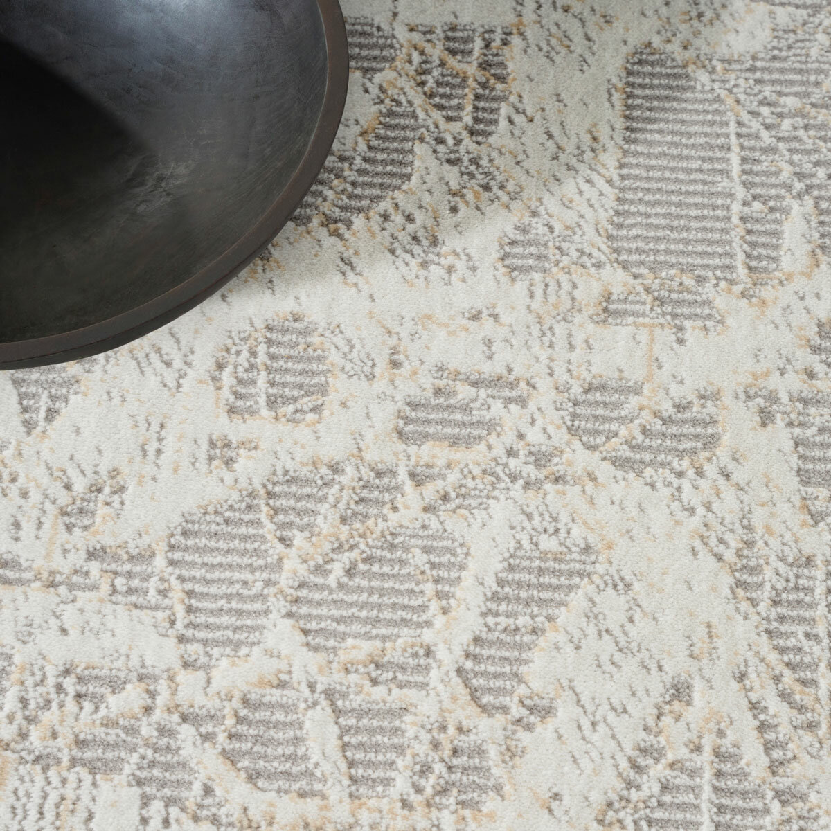 Calvin Klein Rush Grey Ivory Rug, in 2 Sizes