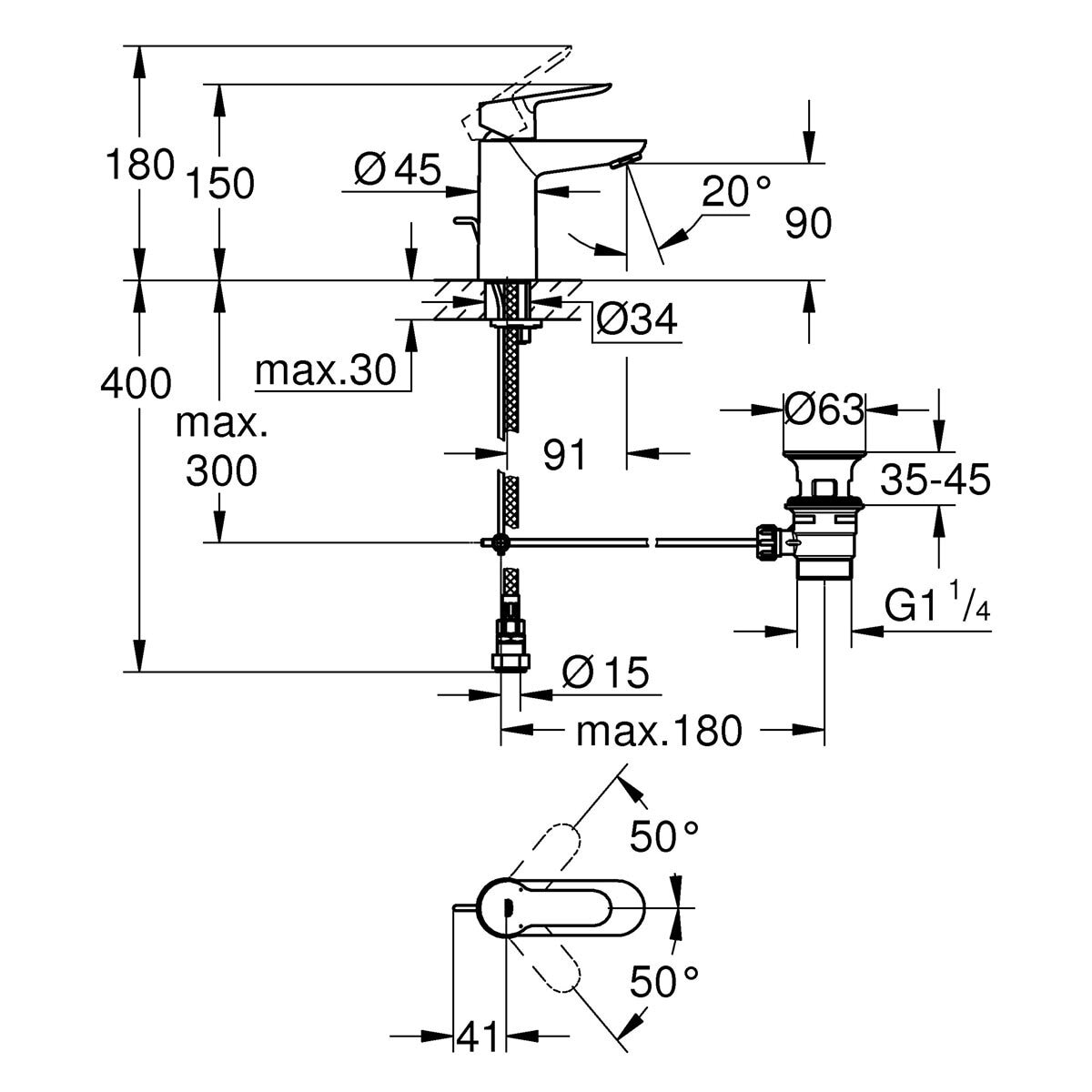 grohe bathroom tap