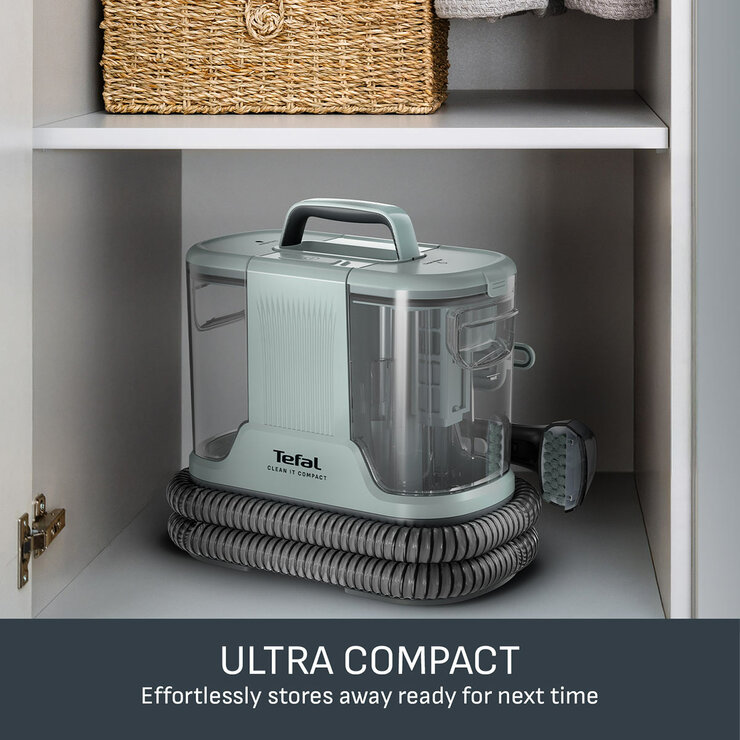 Tefal IZ3020GO Clean It Compact Spot Cleaner in Eucalyptus Tefal IZ3020GO Clean It Compact Spot Cleaner in Eucalyptus