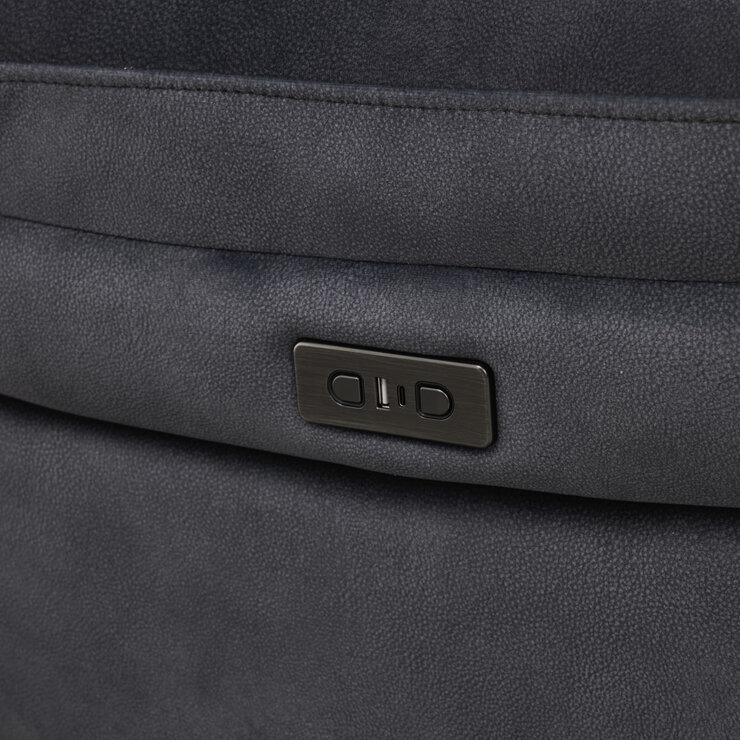 Belagio Grey Fabric Power Recliner 3 Seater Sofa