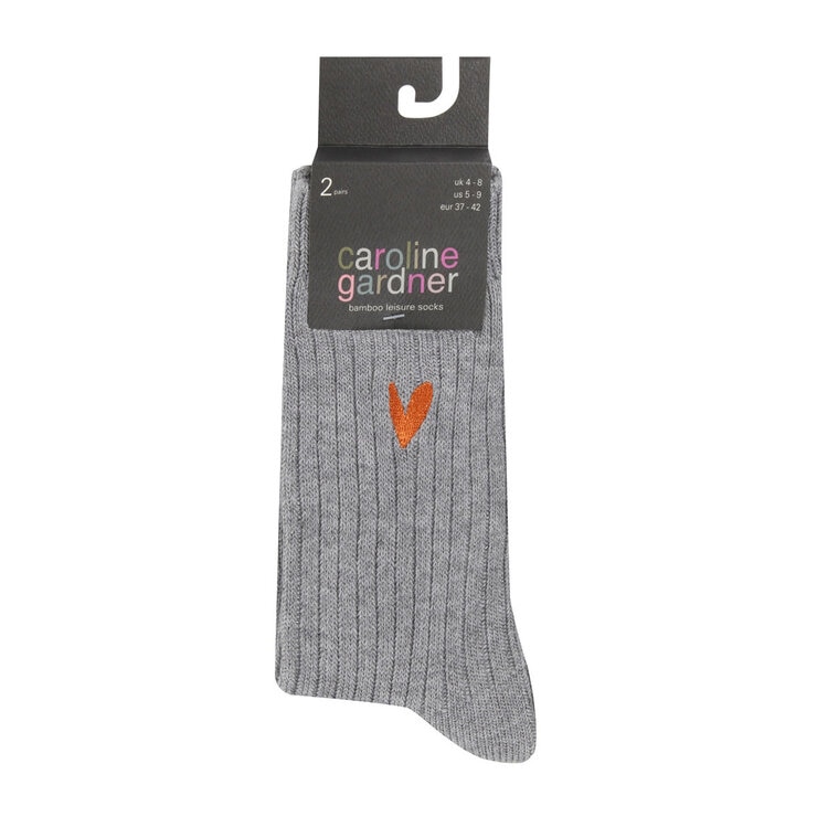 Caroline Gardner Ladies Bamboo Leisure Sock 6 Pack in Pink