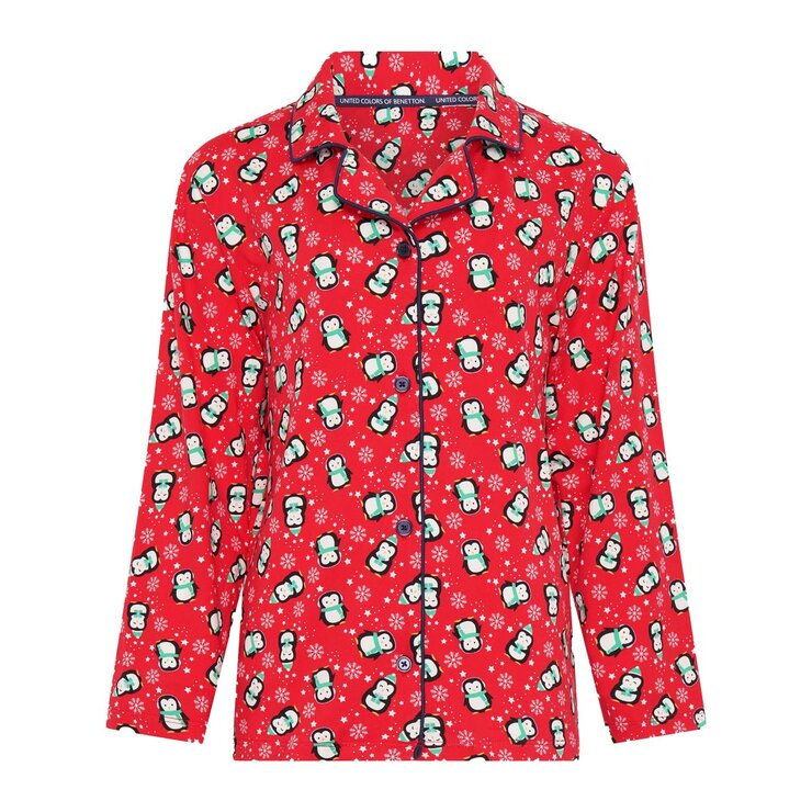United Colours of Benetton Kids 4 Piece Pyjama Set in Red