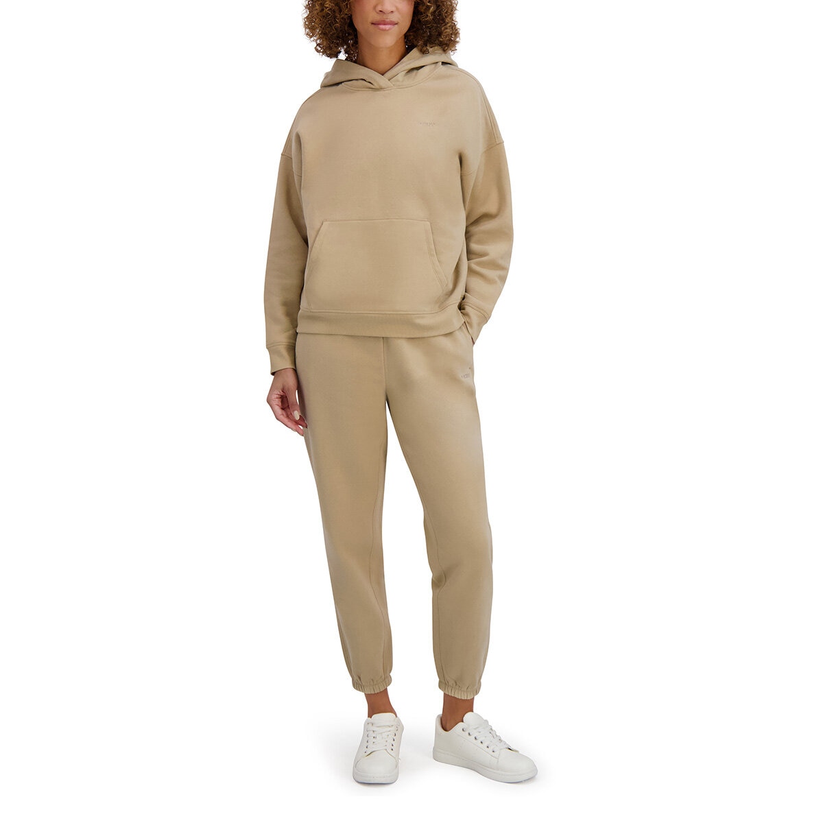 DKNY Sport Women's Fleece Hoodie in Beige