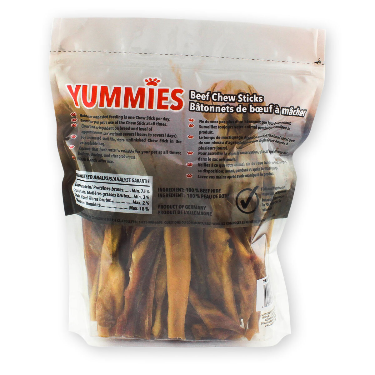  Yummies Beef Chew Sticks 5" - 8", 680g