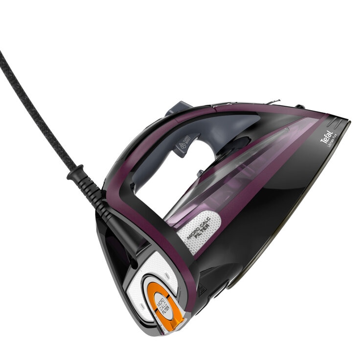 Rear profile TEFAL ULTIMATE PURE STEAM IRON FV9830G0 with filter in