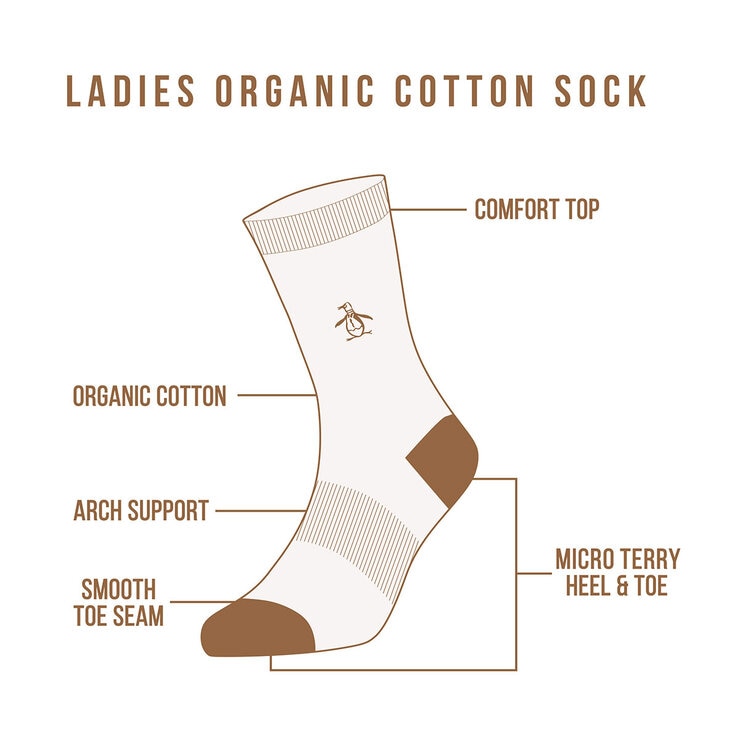 Penguin Ladies Crew Sock Black 10 Pack Penguin Ladies Crew Sock Black 10 Pack