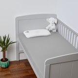 Lifestyle image of Panda Life Fitted Sheet, Cot Bed, Urban Grey