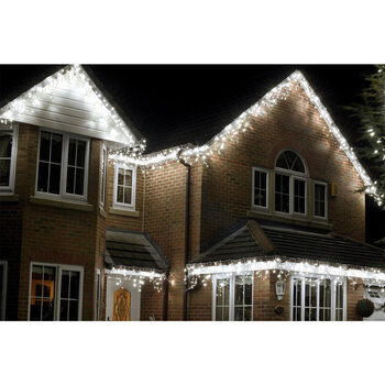 Lights4You 13ft (4m) 152 LED Ice White Outdoor Icicle Light