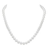 6.5-7mm Cultured Freshwater White Pearl Strand Necklace, 14ct Yellow Gold