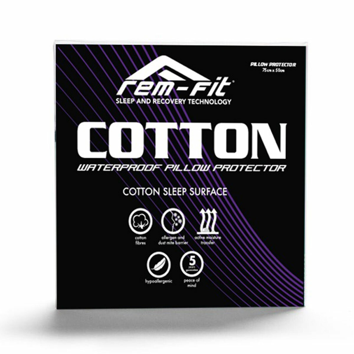 REM-Fit Cotton Pillow Protector, 2 Pack