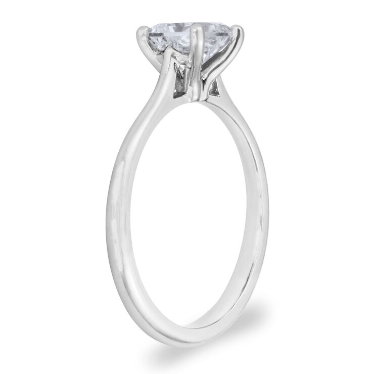 1.00ct Princess Cut Diamond Solitaire Ring, Platinum