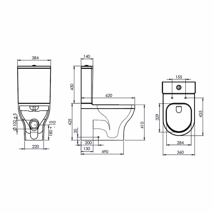 Tavistock Lindo Closed Back Toilet With Cistern And Seat