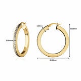 14ct Two Tone Gold Textured Hoop Earrings 14ct Two Tone Gold Textured Hoop Earrings