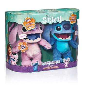 Disney Chatty Stitch & Angel Deluxe Puppetronic Twin Pack (6+ Years )