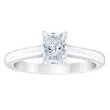1.00 ctw Radiant Cut Diamond Solitaire Ring, Platinum