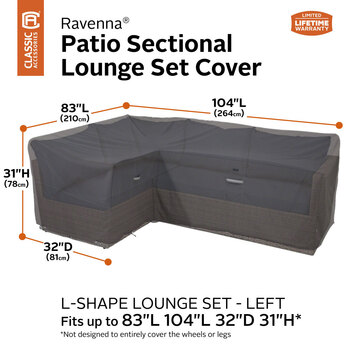 Classic Accessories Ravenna L-Shaped Left Sectional Set Cover