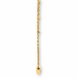 14ct Yellow Gold Double Chain Heart Necklace 14ct Yellow Gold Double Chain Heart Necklace