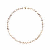 6.5-7mm Cultured Freshwater Pink Pearl Earring & Necklace Set, 14ct Yellow Gold 6.5-7mm Cultured Freshwater Pink Pearl Earring & Necklace Set, 14ct Yellow Gold