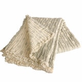 Life Comfort Reversible 100% Cotton Gauze Throw in Green, 127 x 162 cm