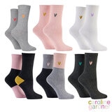 Caroline Gardener Ladies Bamboo Leisure Sock, 6 Pack