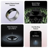 Ultrahuman Ring AIR Raw Titanium, Size 9