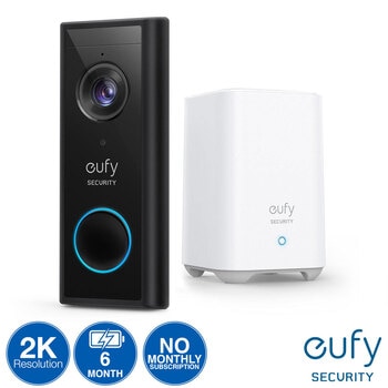 eufy 2K Video Battery Doorbell with HomeBase 2 16GB Local Storage