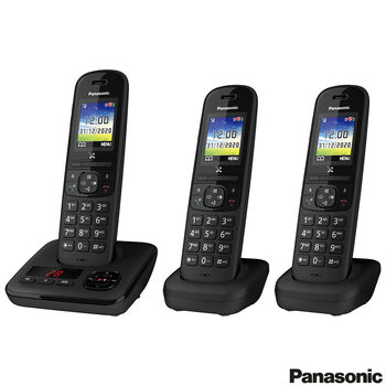 Panasonic KX-TGH723EB Dect Phones, Triple Pack