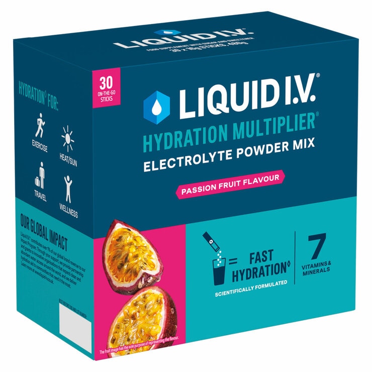 Liquid I.V.® Hydration Multiplier® Electrolyte Powder Mix Passion Fruit 30 sachets